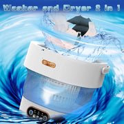 Mini fishing Machine 15L upscaled Portable Small shopping and Dryer Collapsible Machine Washer with pin for Travel Apartment