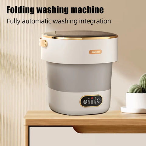 13L Portable Washing Machine Folding Large Capacity Clothes Spin Dryer Bucket Travel Underwear Socks Foldable Mini Washer