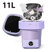 11L Portable Washing Machine folk wide Capacity Clothes Spin Dryer Bucket Travel Underwear Socks Ultrasonic Mini wash