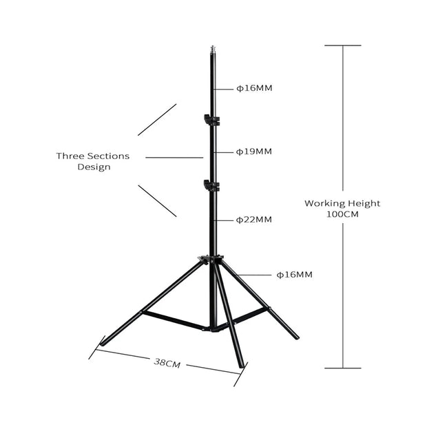 200cm Photography Tripod Light Stands With 1/4 Screw Head Adjustable Light Stand Photo Tripod For Phone Ring Light Photo Studio