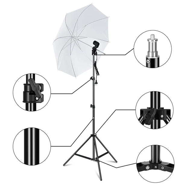 200cm Photography Tripod Light Stands With 1/4 Screw Head Adjustable Light Stand Photo Tripod For Phone Ring Light Photo Studio