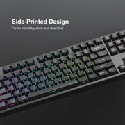 136 Key Black White Side-lit Shine Through Backlit keycaps PBT Double Shot Keycaps OEM Profile for MX Switch Mechanical Keyboard