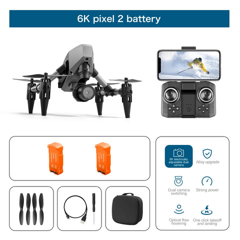 XD1 Pro Mini Drone 4K 8K Dual Camera WIFI Alloy Anti-drop Optical Flow Positioning Quadcopter Remote Control Gift RC Toy