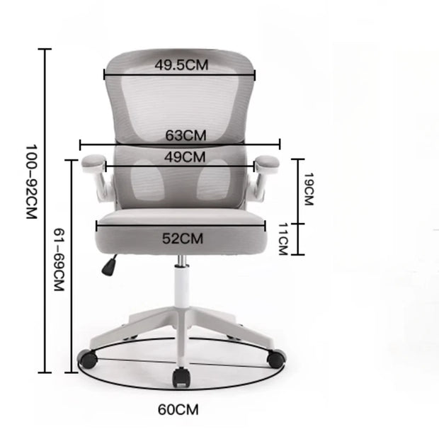 Reclining Office Chair Headrest Ergonomic Desk Chair  Wheel Task Swivel Comfy Chair Adjustable Lumbar Support Office Furniture