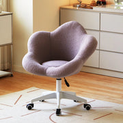 Formwell Home Office Chair with Mid-Back Upholstered Modern Tufted Computer Task Chair Swivel Height Adjustable lambswool