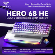 AULA HERO 68HE Magnetic Switch Keyboard Rapid Trigger 8K Return Esports Gamer Keyboard RGB Wired Gaming Keyboard