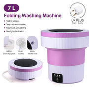 7L Small Folding Washing Machine Portable Washing Machine Automatic Modes Laundry Clothes Laundry Bucket Washing Machine