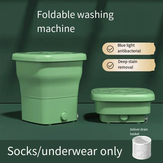 Multi Functional Portable Folding Washing Machine, Safe And Easy To Store, Dormitory Small Washing Machine, Antibacterial Socks