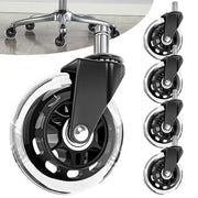 3inch Office Chair Wheels 360° Rotating Quiet Swivel Casters Wear-resistant Chair Roller Replacement 5pcs