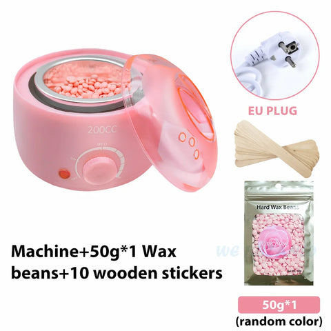 200CC Wax Heater Warmer Hair Removal Machine For Hand Foot Body SPA Epilator Paraffin Wax Pot +Wax Beans + Wood Sticks