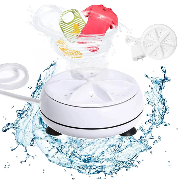 Mini Washing Machine,Ultrasonic Turbine Washing Machine,Portable Turbo Washer for Travel,Home,Camping to Cleaning Sock,Underwear