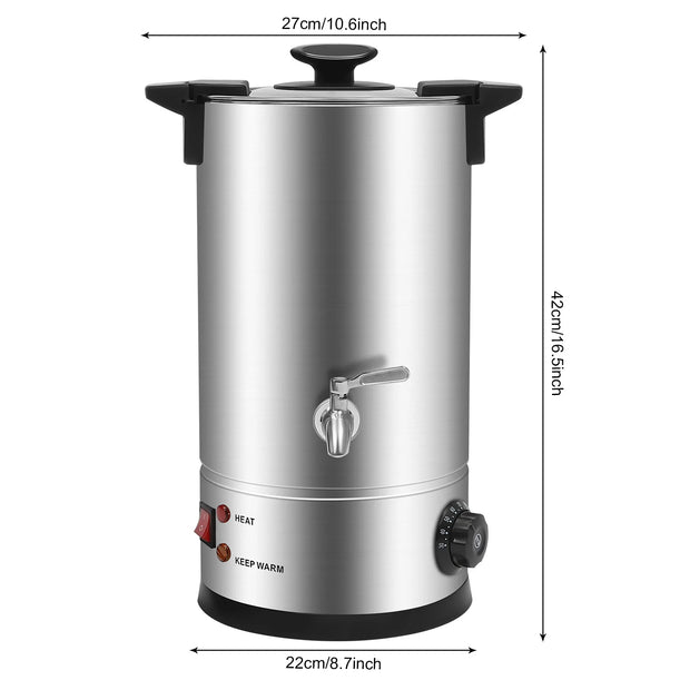 10L Wax Melter 304 Stainless Steel Electric Wax Melting Pot Large Capacity Wax Heater Machine for Candle Making