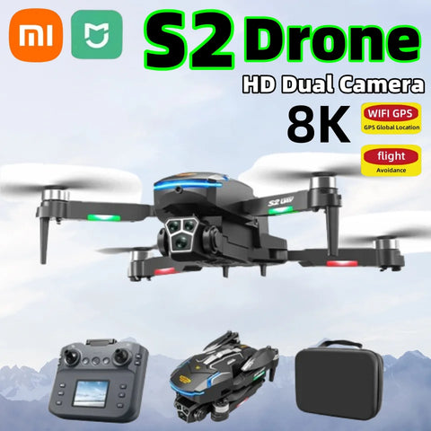 Xiaomi S2 Max Drone Professional 8K HD Dual Camera Obstacle Avoidance Foldable Quadcopter Drone With Screen Remote Control