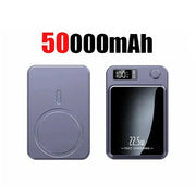 100000mAh Wireless Magnetic Power Bank Super Fast Charging Portable External Battery PowerBank Adapter For iPhone Huawei Samsung