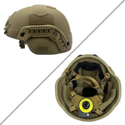 ISO Certified MICH 2000 NIJ IIIA Ballistic Helmet Safety Protection Aramid Fabrication War Core Ballistic Helmet