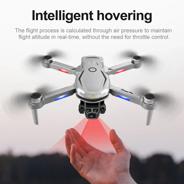 New V888 Brushless Drone 8K Professional HD Triple Camera Obstacle Avoidance No GPS Optical Flow Positioning RC Quadcopter Toys