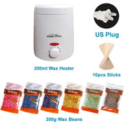 Wax Heater Machine with Hair Removal Wax Beans for Wax Heater Waxing Set for Whole Body Hair Removal Wax Warmer Melting Pot