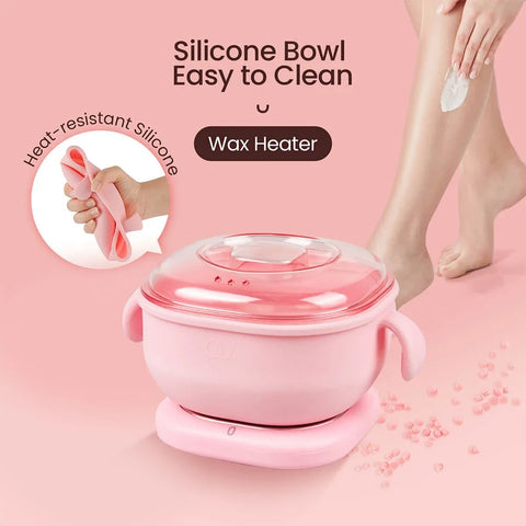 Foldable Wax Heater Hair Removal Wax Machine Portable Silicone Wax Warmer 400ML SPA Body Epilator Paraffin Wax Pot for Travel