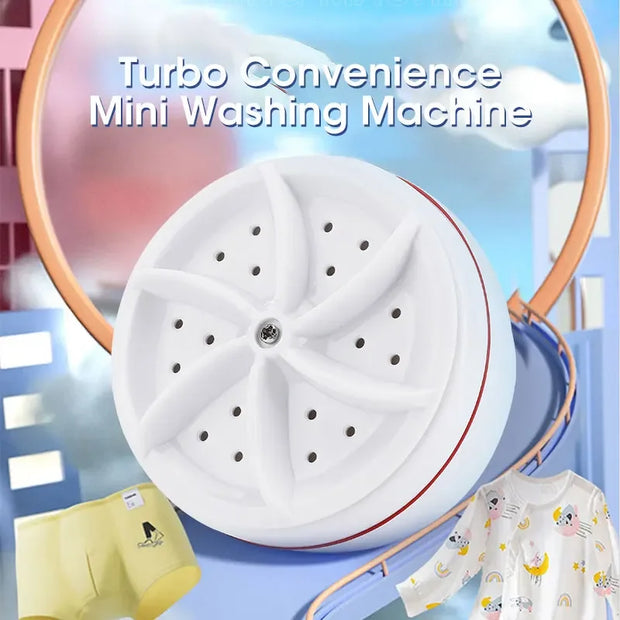 USB Mini Washing Machine Rotating Turbine Portable Washing Machine For Socks Underwear Wash Dishes For Travel Home Business Trip