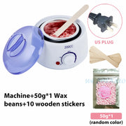 200CC Wax Heater Warmer Hair Removal Machine For Hand Foot Body SPA Epilator Paraffin Wax Pot +Wax Beans + Wood Sticks