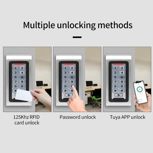 Outdoor IP67 Waterproof WiFi Tuya App Access Control S601-Wifi All Metal Keypad Smart Door Lock RFID Access Controller Opener