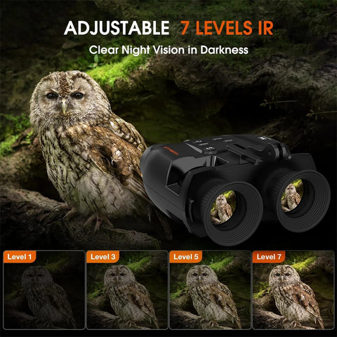 HD Screen Binoculars Night Vision 5X Digital Zoom Head Mount Goggles for Outdoor Hunting Telescope Infrared Night Vision Device