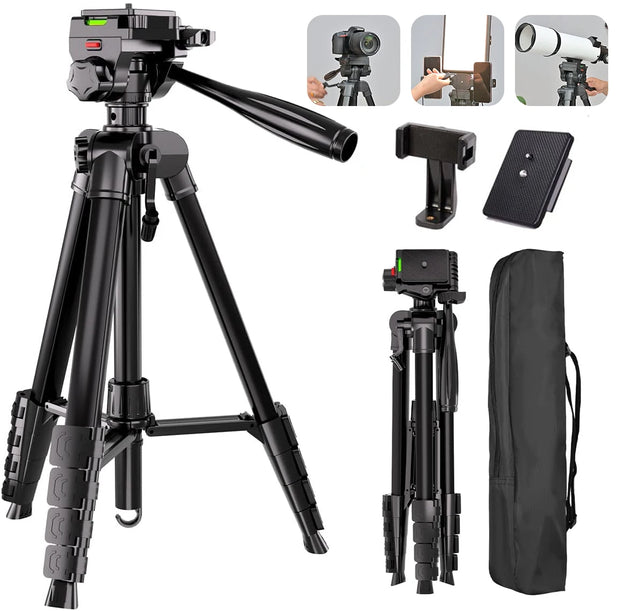 Camera Tripod, 74" DSLR Camera Tripod with 1 QR Plates for Sony/Nikon/Canon, Lightweight Video Tripod Stand