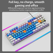 SKYLION K87 Wired Mechanical Keyboard 20 Kinds of Colorful Lighting Gaming and Office For Microsoft Windows and Apple IOS System