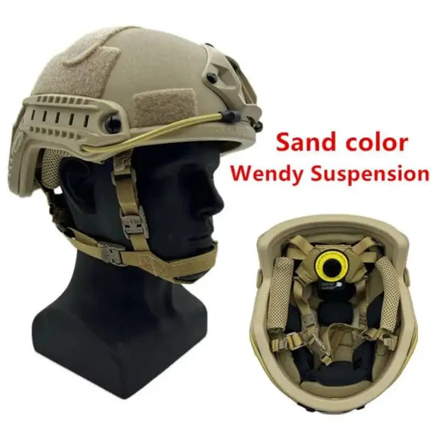 Ballistic Helmet -Wendy Aramid Kevlar Tactical Ballistic Helmet FAST army green NIJ IIIA High Cut - Bulletproof helmet