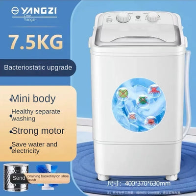 4.5/7.5KG mini small washing machine baby underwear home rental washing machine portable home appliance