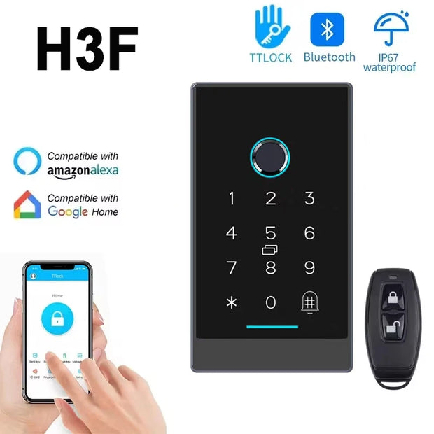 Smart Card Access Control Reader Waterproof Biometric Fingerprint Recognition Password Card Access Control Products