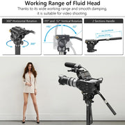 Monopod for Camera Tripod Professional Dslr Camera Monopod 360 Panorama Fluid Head Mobile Phone Flexible Mini Tripod Stand KA7