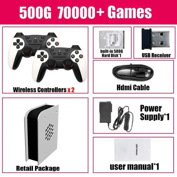 2025 New Console M15 MAX Plug and Play On TV Box 4G+500G HDD 70000+Games For WII PS2 SS DC PSP XBOX GAMECUBE Child's Present