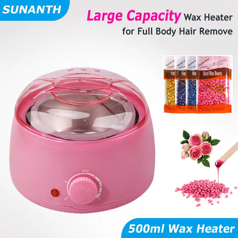 500ml Hair Removal Wax Melting Machine Wax-melt Epilator Quick Heater Wax Melting Pot Hair Removal Wax Beans Waxing Machine