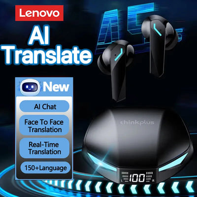 Lenovo GM2 Pro Max AI Translation Earbuds Wireless Bluetooth 5.4 HD Call Noise Reduction Earphones Real-time Translation Headset