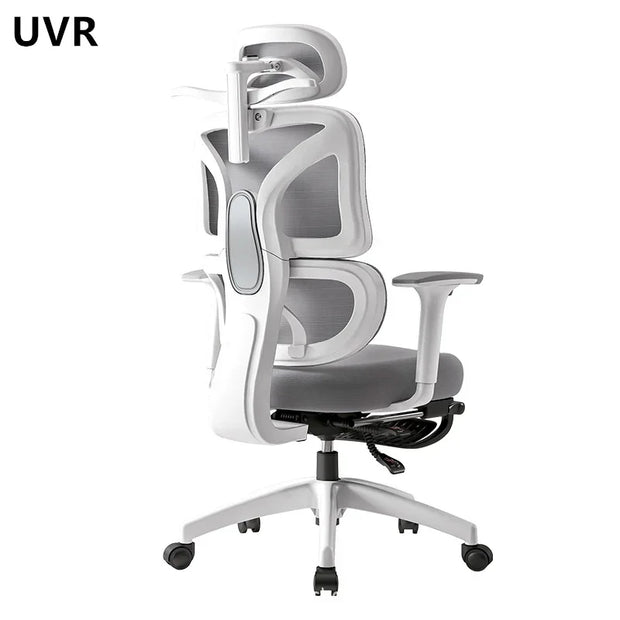 UVR Professional Computer Gaming Chair Ergonomic Backrest Chair Sedentary Comfortable Recliner with Footrest Mesh Office Chair