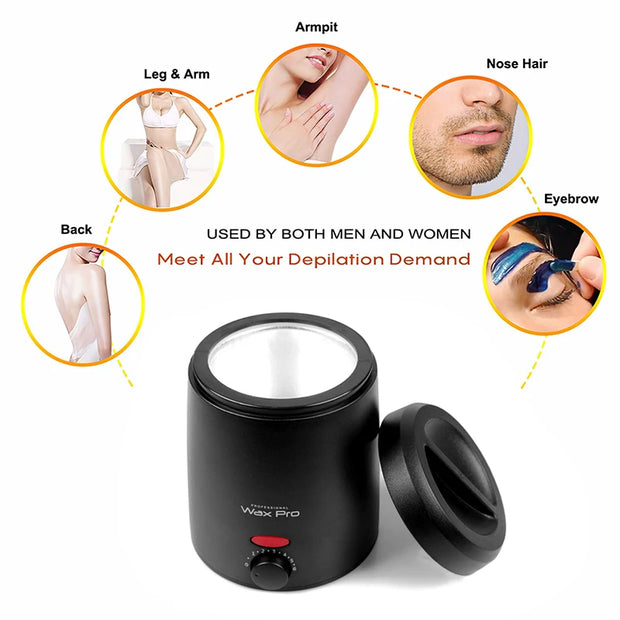 Wax Heater Machine with Hair Removal Wax Beans for Wax Heater Waxing Set for Whole Body Hair Removal Wax Warmer Melting Pot