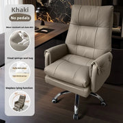 Leather, Light Luxury, Boss Chair, Home, Computer, Comfort, Office, Reclining, Sedentary, Study, Back Chair