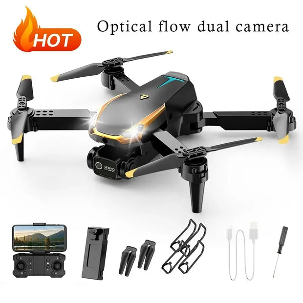 New Tesla Drone 8K Professional HD Camear RC Quadcopter Helicopter WIFI FPV Distance Avoid Obstacles Optical Flow Kid Gift Toy