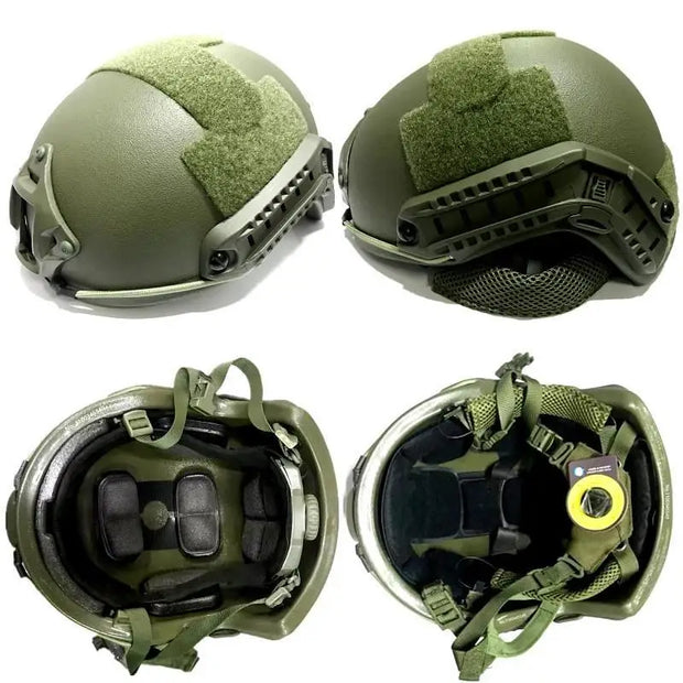 ACH Kevlar Tactical Ballistic Helmet High Cut NIJ IIIA Safety Bulletproof Helmet with Fast Wendy's Suspension Pad for Protection