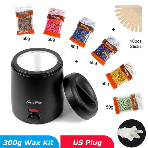 Wax Heater Machine with Hair Removal Wax Beans for Wax Heater Waxing Set for Whole Body Hair Removal Wax Warmer Melting Pot