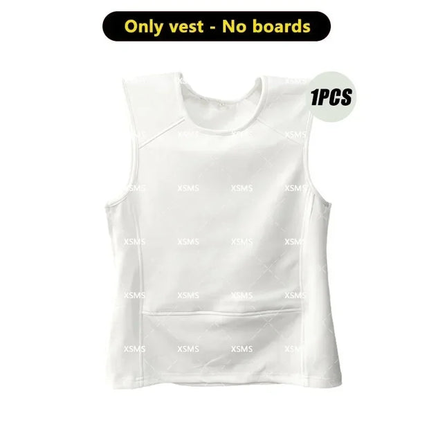 Self-Defense Lightweight Sleeveless Armor Vest with Insertable Bulletproof Plate  (Vest Alone Not Bulletproof)