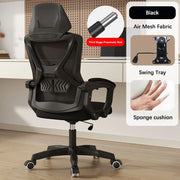 Ergonomic Office Chair with Adjustable Lumbar Support Retractable Footrest Computer Gaming Chair Mesh Office Chair with Wheels