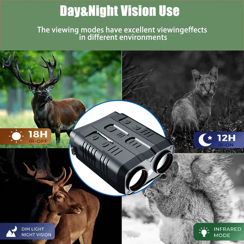 4K Night Vision Binoculars Device 10x Digital 800m Full Dark 8W Infrared WiFi Telescope Goggles For Hunting Camping Video Record