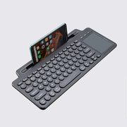 2.4G Bluetooth Keyboard Wireless Keyboard Card Slot Numeric Keypad with Touchpad for Android IOS Ipad Desktop Laptop PC Gaming