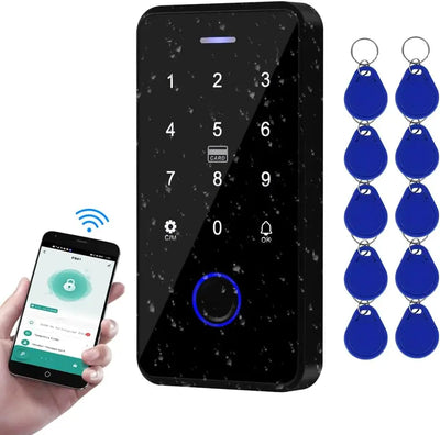 NFC Bluetooth Tuya Access Controller IP68 Waterproof RFID Keypad 13.56MHZ Fingerprint Biometrics Smart Password Lock System