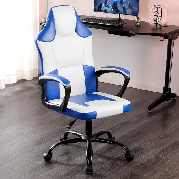 Ergonomic Gaming Chair, PU Leather Video Game Chairs for Adults, Gamer Chair Office Chair for Teenagers