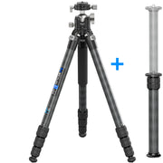 CX6 Professional 10 Layers Carbon Fiber Tripod for DSLR Camera Heavy Duty 40mm Low Profile Ball Head Compact Structure 175cm