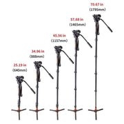 COMAN DK327Q5S Professional Camera Monopod Hydraulic Fluid Head Tripod Stand For DSLR Camera Canon Nikon Sony Video Camcorder