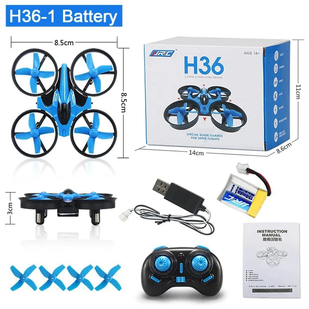 H36 Mini Drone 6-Axis Headless FPV Drones Pocket Remote Control Helicopter Plane RC Dron Quadcopter Toys Christmas Gift for Kids